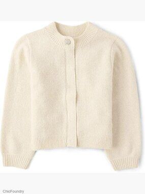 Girls Long Sleeve Knit Button Front Cardigan Sweater